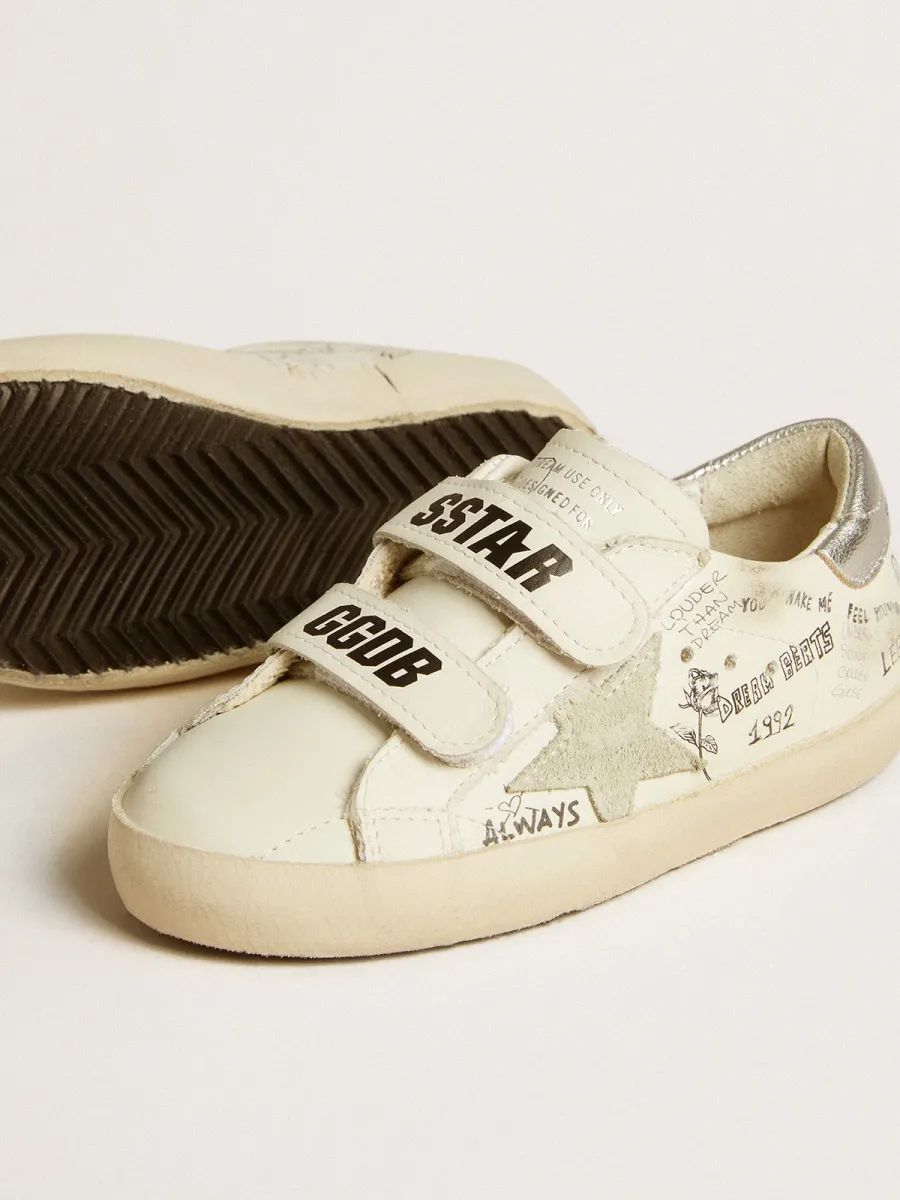 Old School Junior con stella in suede e talloncino in pelle laminata