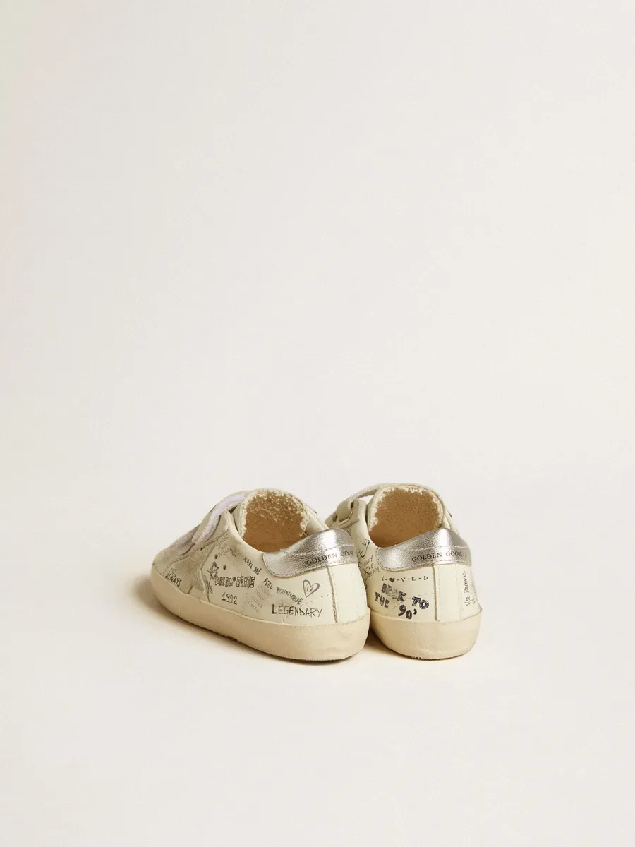 Old School Junior con stella in suede e talloncino in pelle laminata