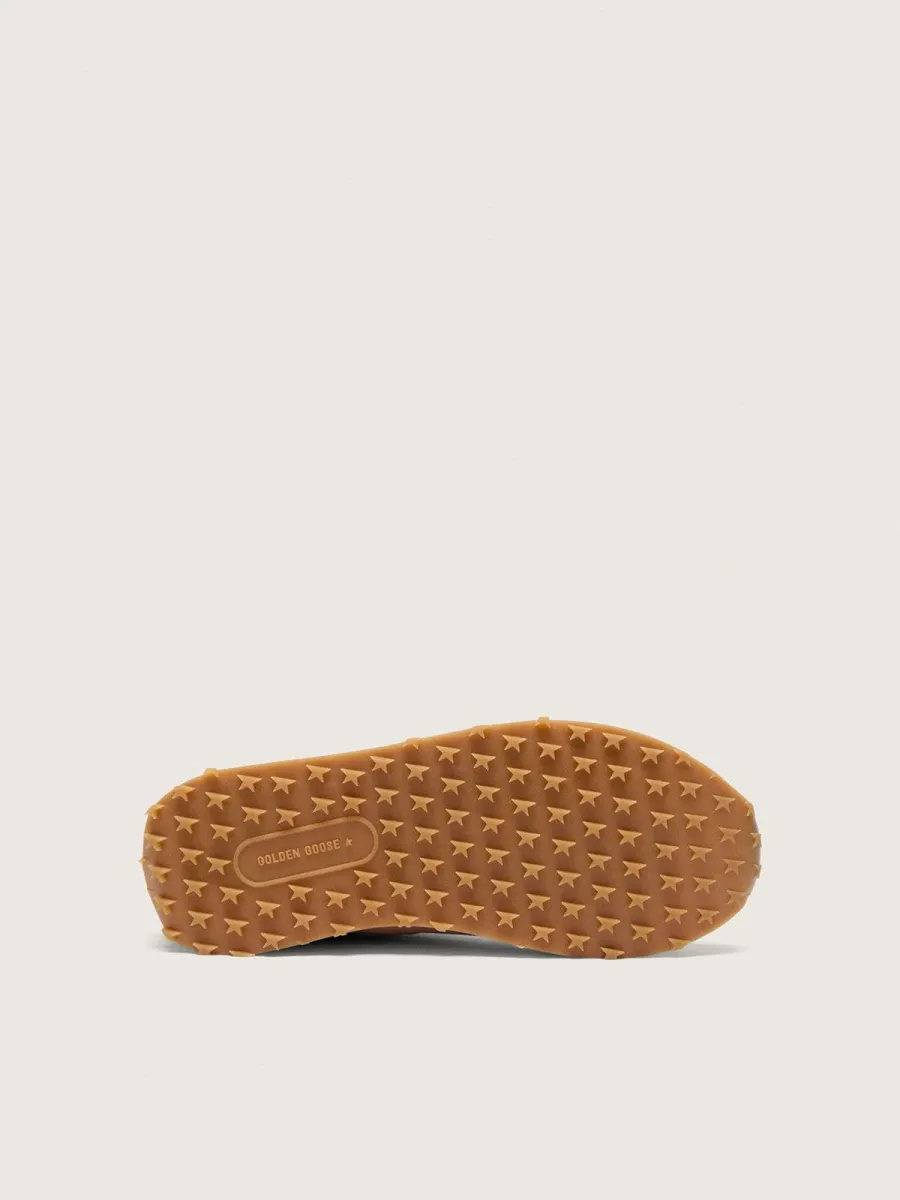 Marathon junior in suede rosa con stella bianca