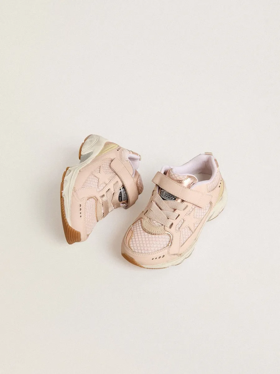 Lightstar Junior in pelle e mesh rosa con stella in pelle rosa