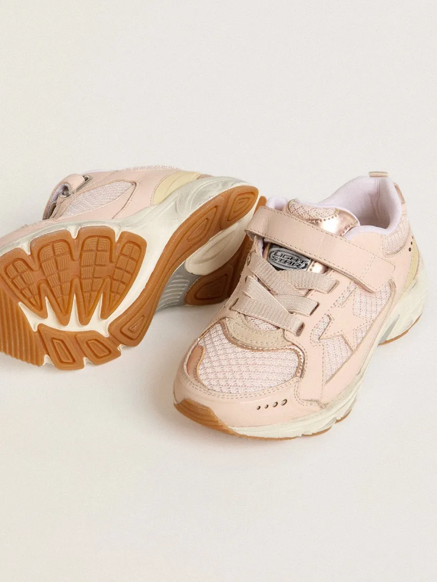 Lightstar Junior in pelle e mesh rosa con stella in pelle rosa