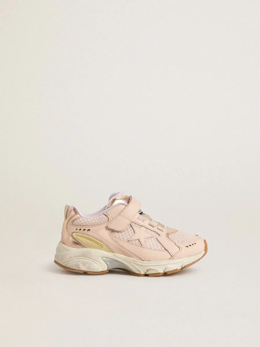 Lightstar Junior in pelle e mesh rosa con stella in pelle rosa
