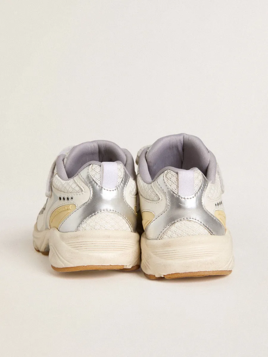 Lightstar Junior in pelle e mesh bianchi e stella in pelle bianca