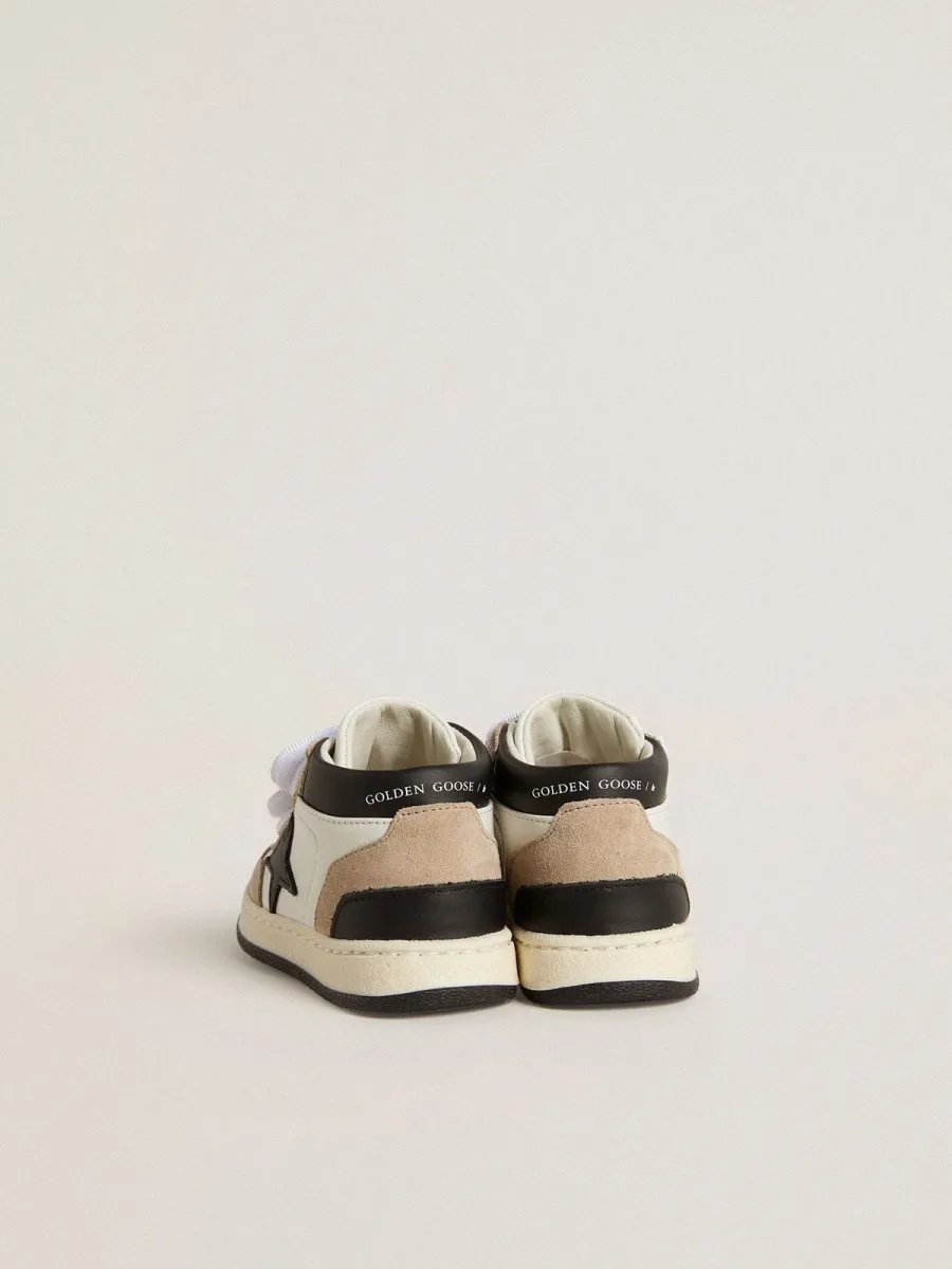June Junior in nappa e inserti in suede con stella in pelle nera
