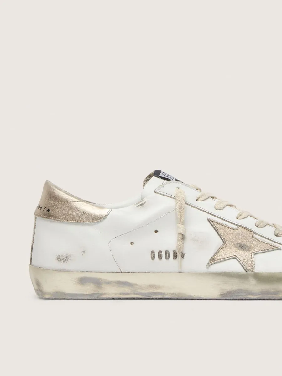Super-Star Uomo con foxing sparkle dorato e lettering