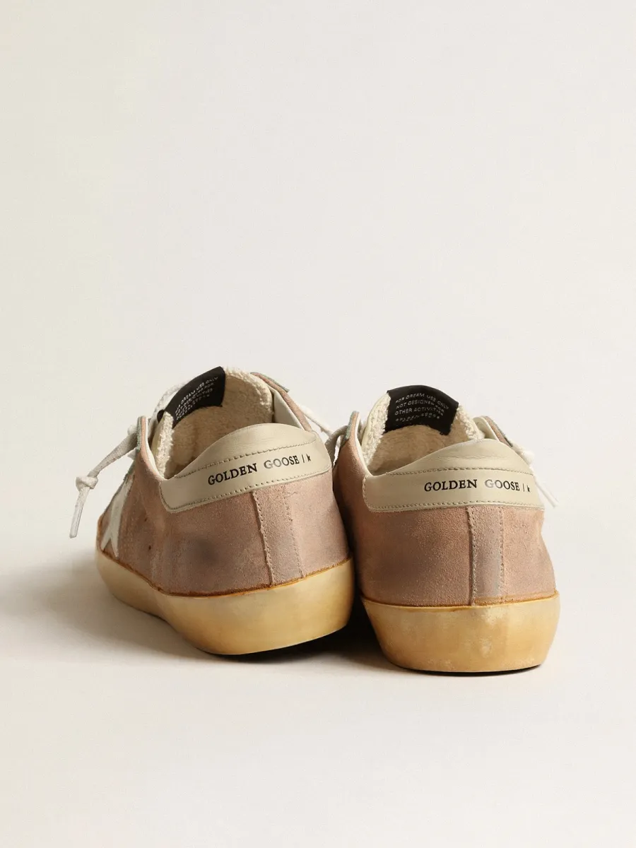Super-Star Uomo in suede marrone e verde con stella in nappa bianca