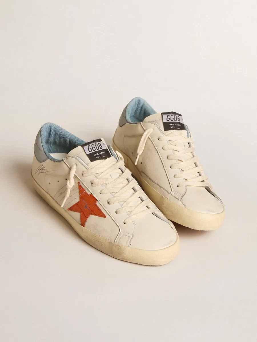 Super-Star Uomo con stella stampa coccodrillo e talloncino azzurro argento