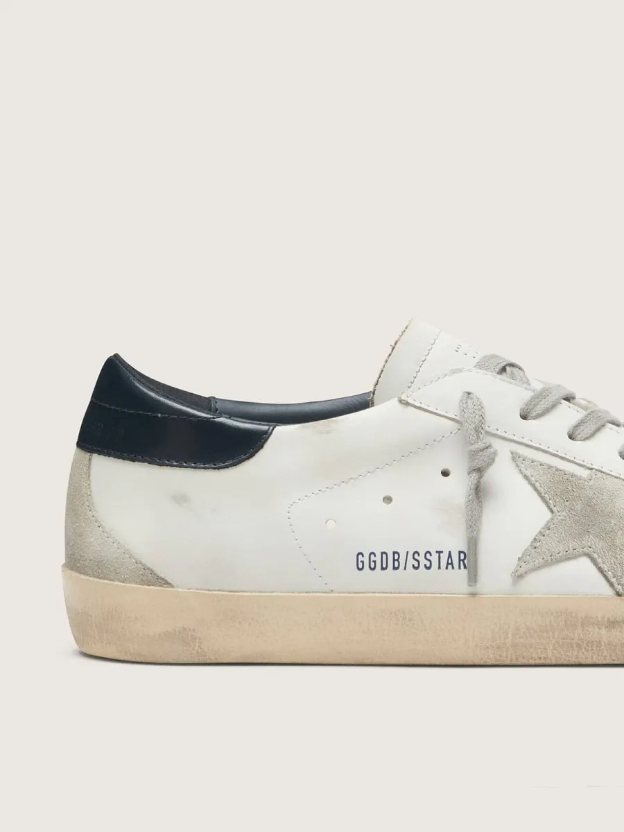 Super-Star Uomo con stella in suede e talloncino blu