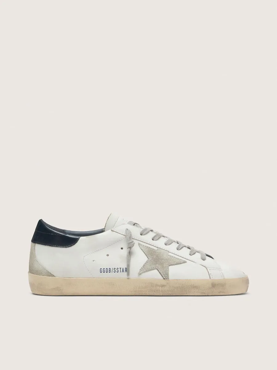 Super-Star Uomo con stella in suede e talloncino blu