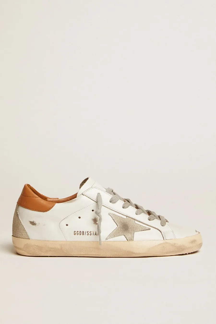 Super-Star Uomo con stella in suede e talloncino marrone