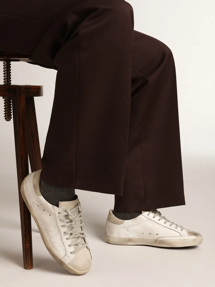 Super-Star Uomo con stella traforata e talloncino grigio ghiaccio