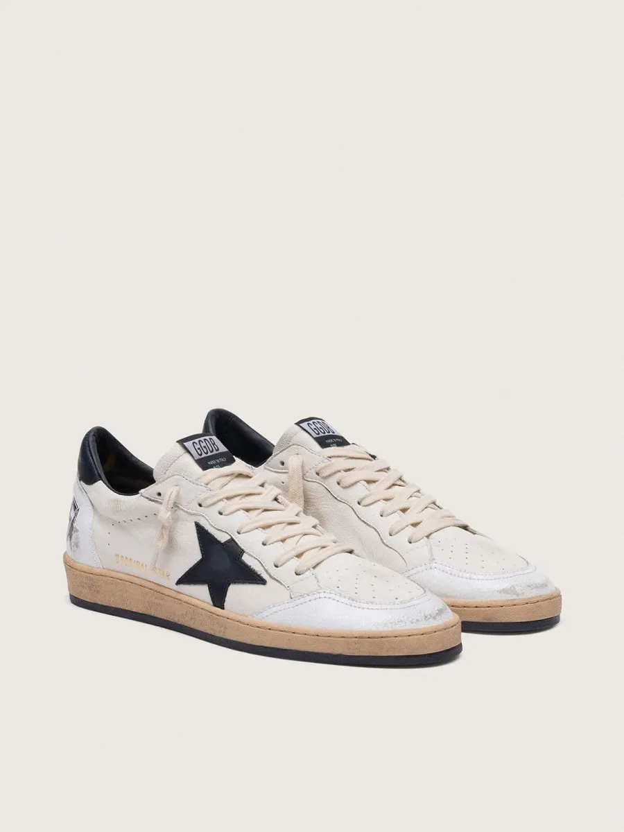 Ball Star Uomo in nappa bianca e stella nera
