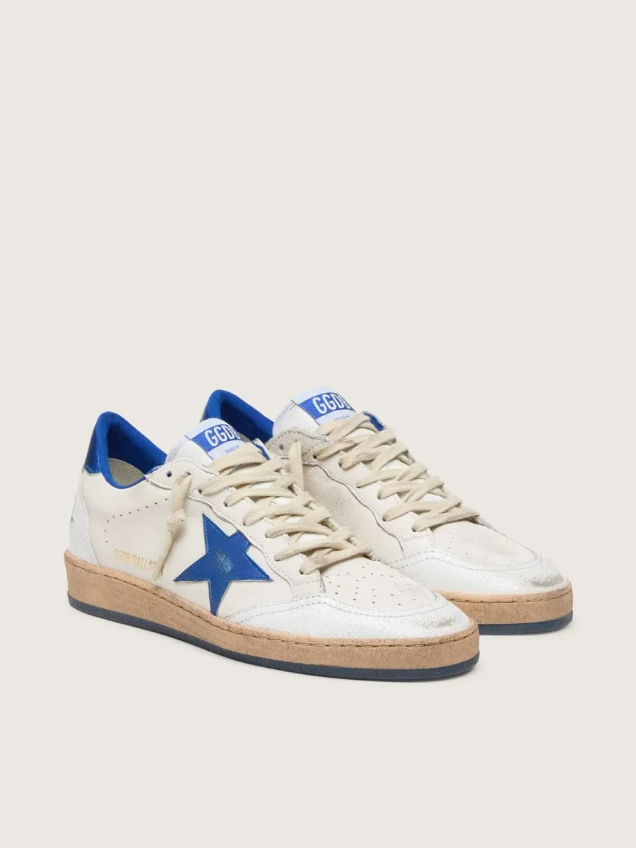 Ball Star Wishes Uomo in nappa bianca con stella e talloncino bluette