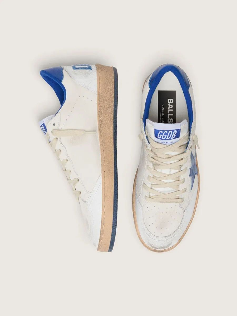 Ball Star Wishes Uomo in nappa bianca con stella e talloncino bluette