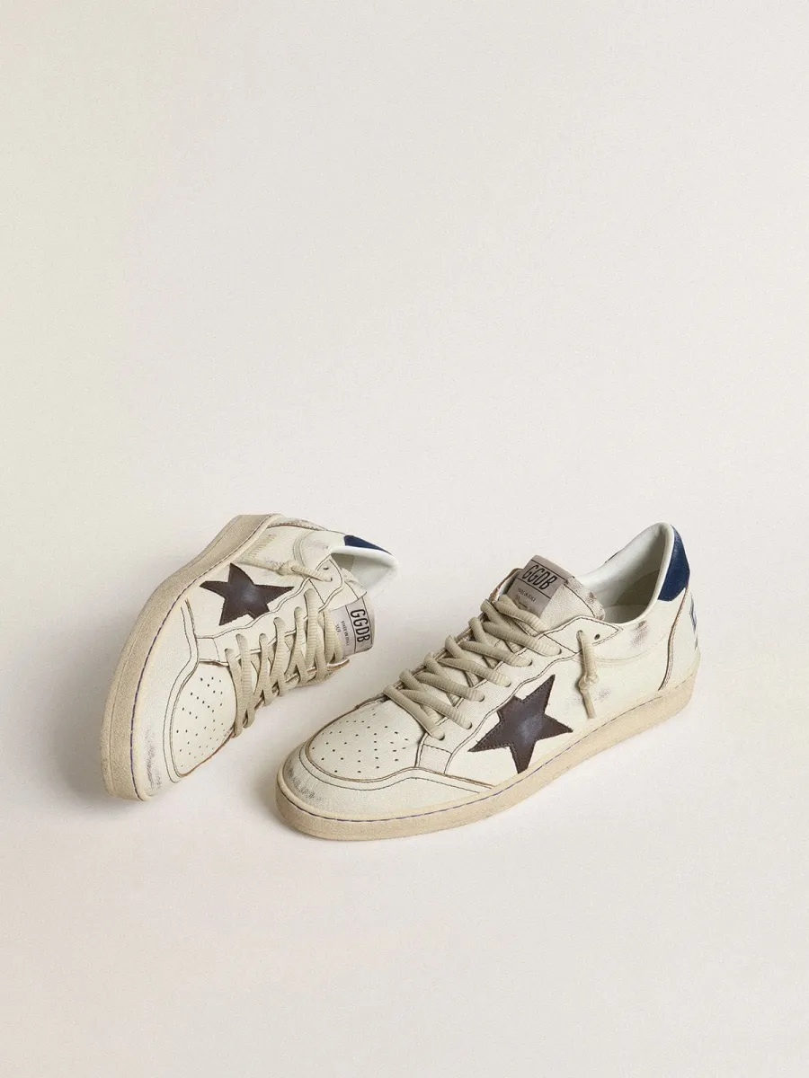 Ball Star stella nera e talloncino in suede blu