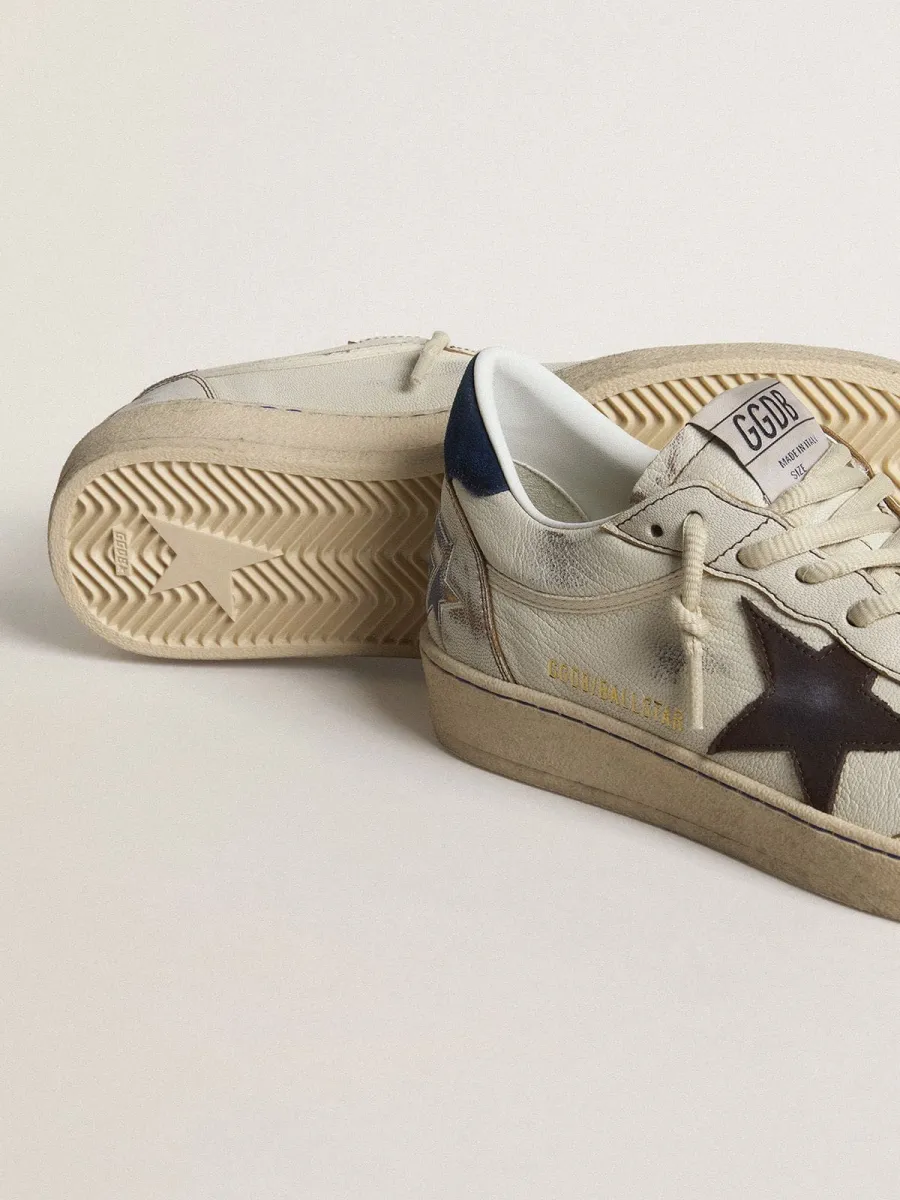 Ball Star stella nera e talloncino in suede blu