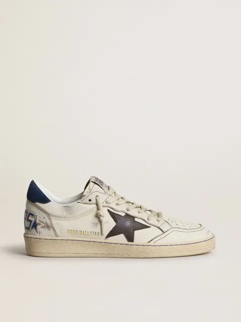 Ball Star stella nera e talloncino in suede blu