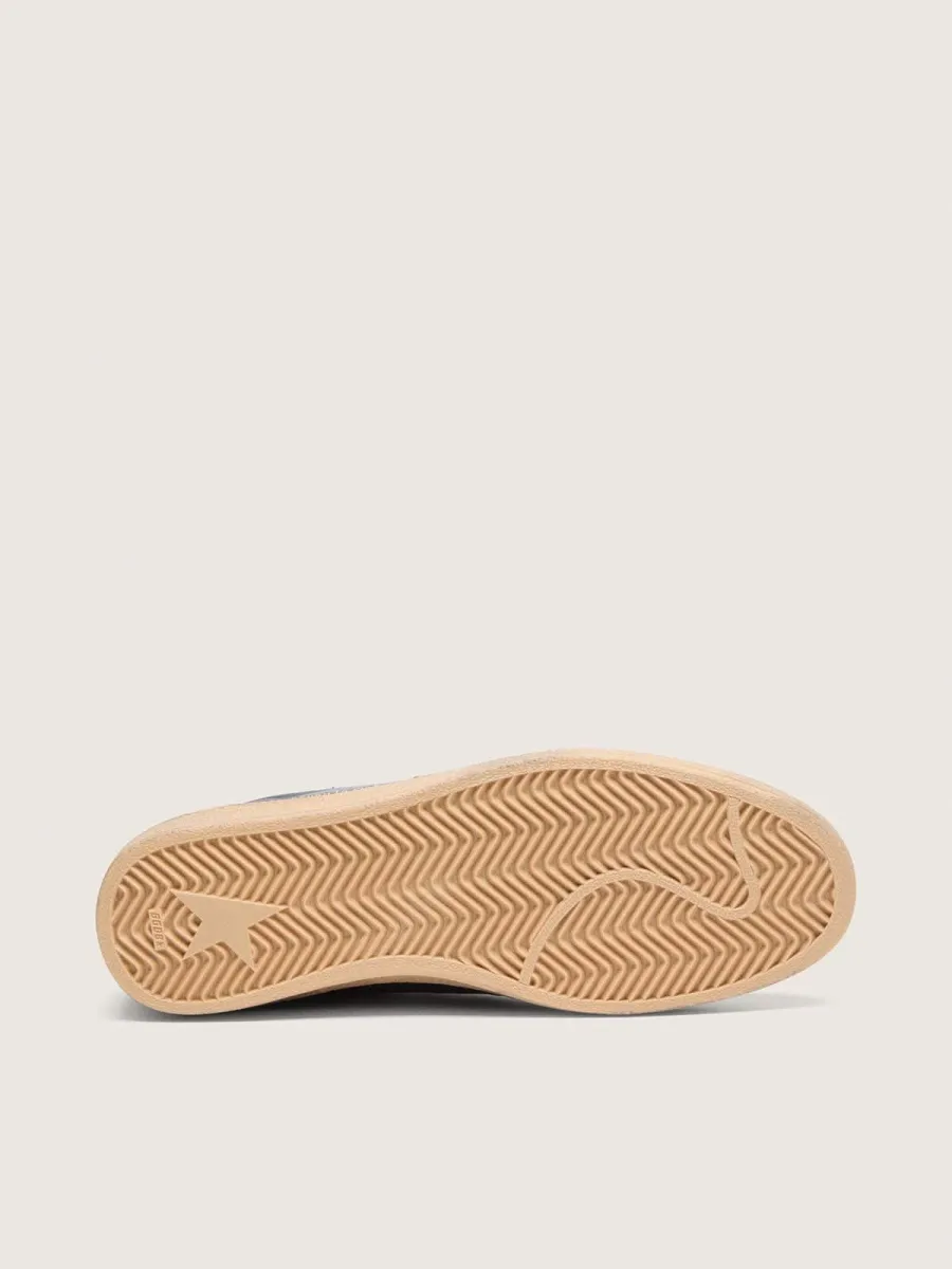 Ball Star LTD uomo in pelle blu scuro con stella in suede beige