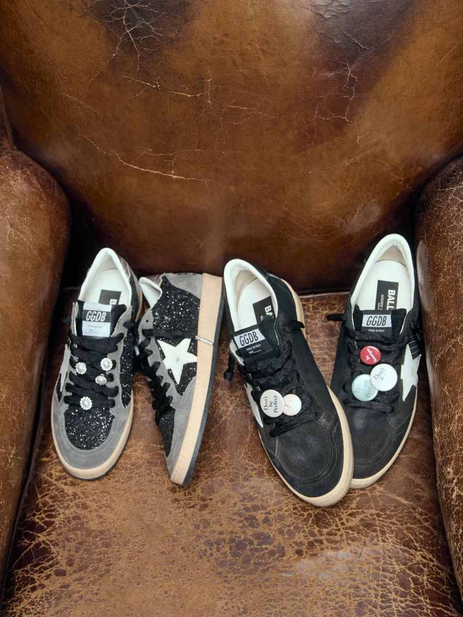 Ball Star Uomo LTD in suede nera con Skins