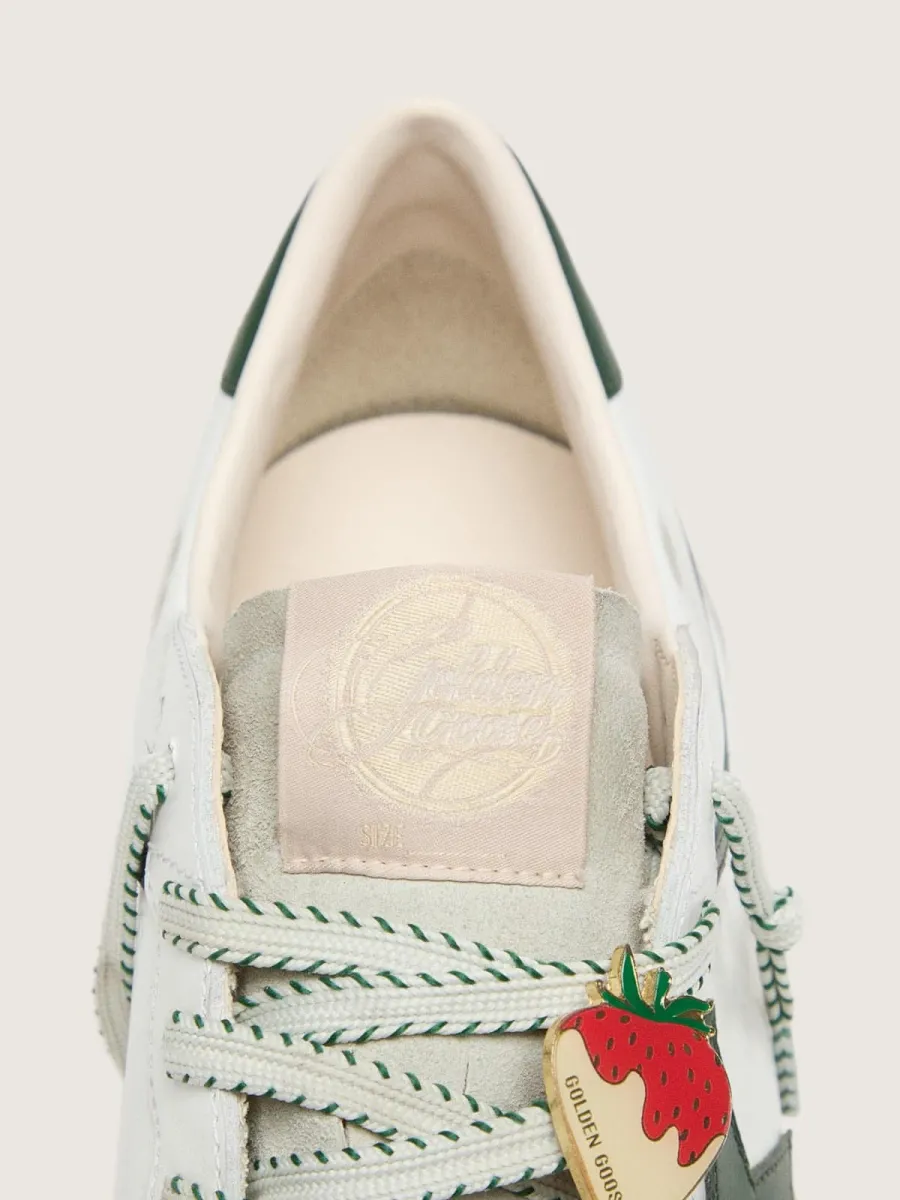 Ball Star LTD uomo in pelle bianca con stella verde e Skins applicata