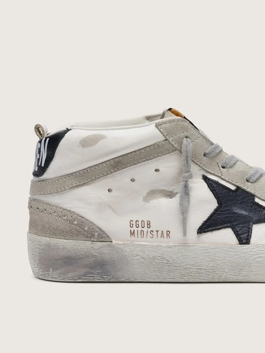 Mid Star Uomo bianche con stella nera