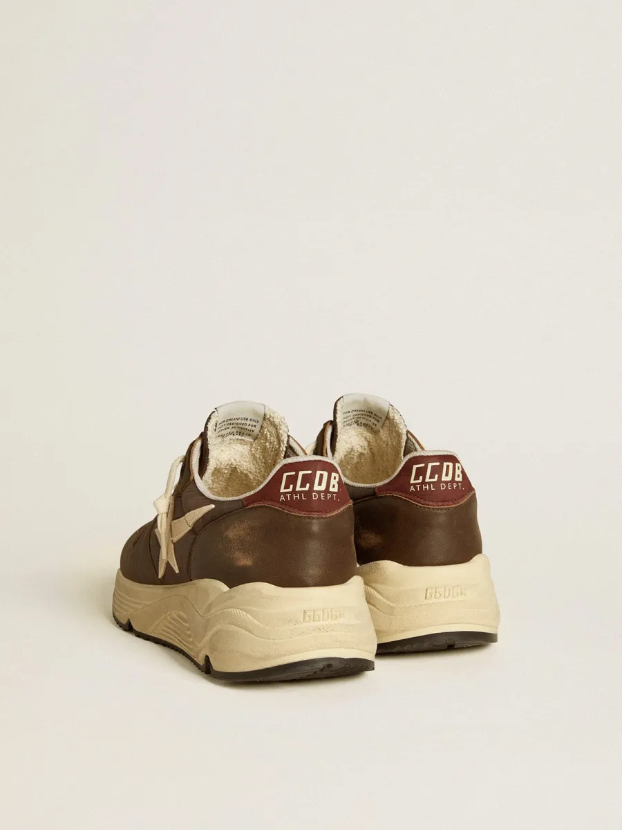 Running Sole in nylon e pelle con stella in TPU e talloncino in nabuk
