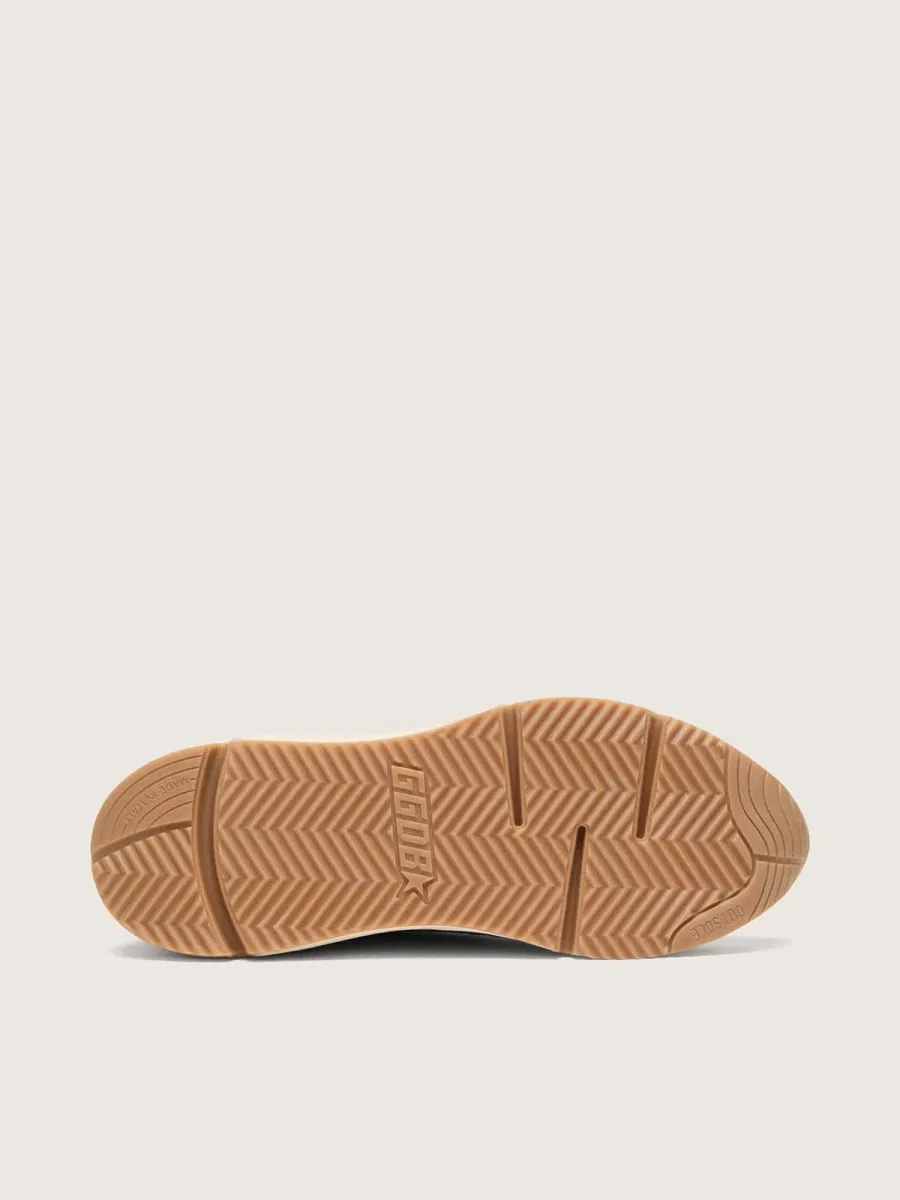 Running Sole uomo in suede bluette con stella bianca