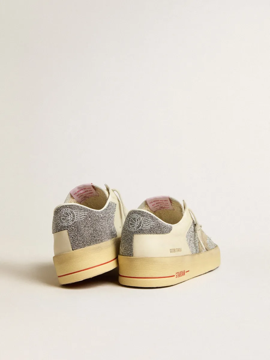 Stardan Uomo in suede con stella sabbia e inserti in cristalli Swarovski