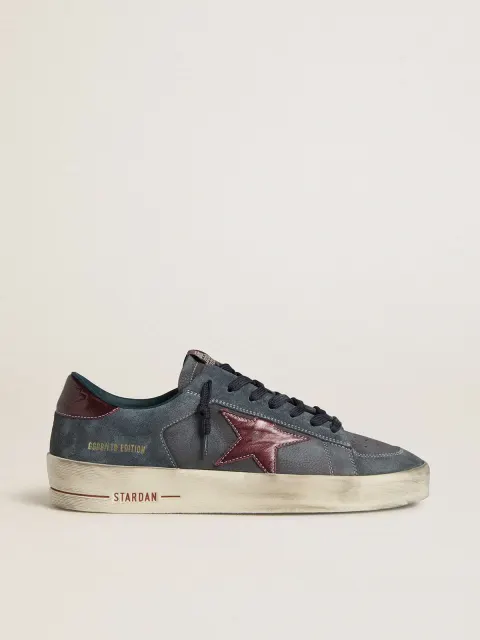 Stardan Uomo LTD in nabuk antracite e suede blu con stella in pelle laminata