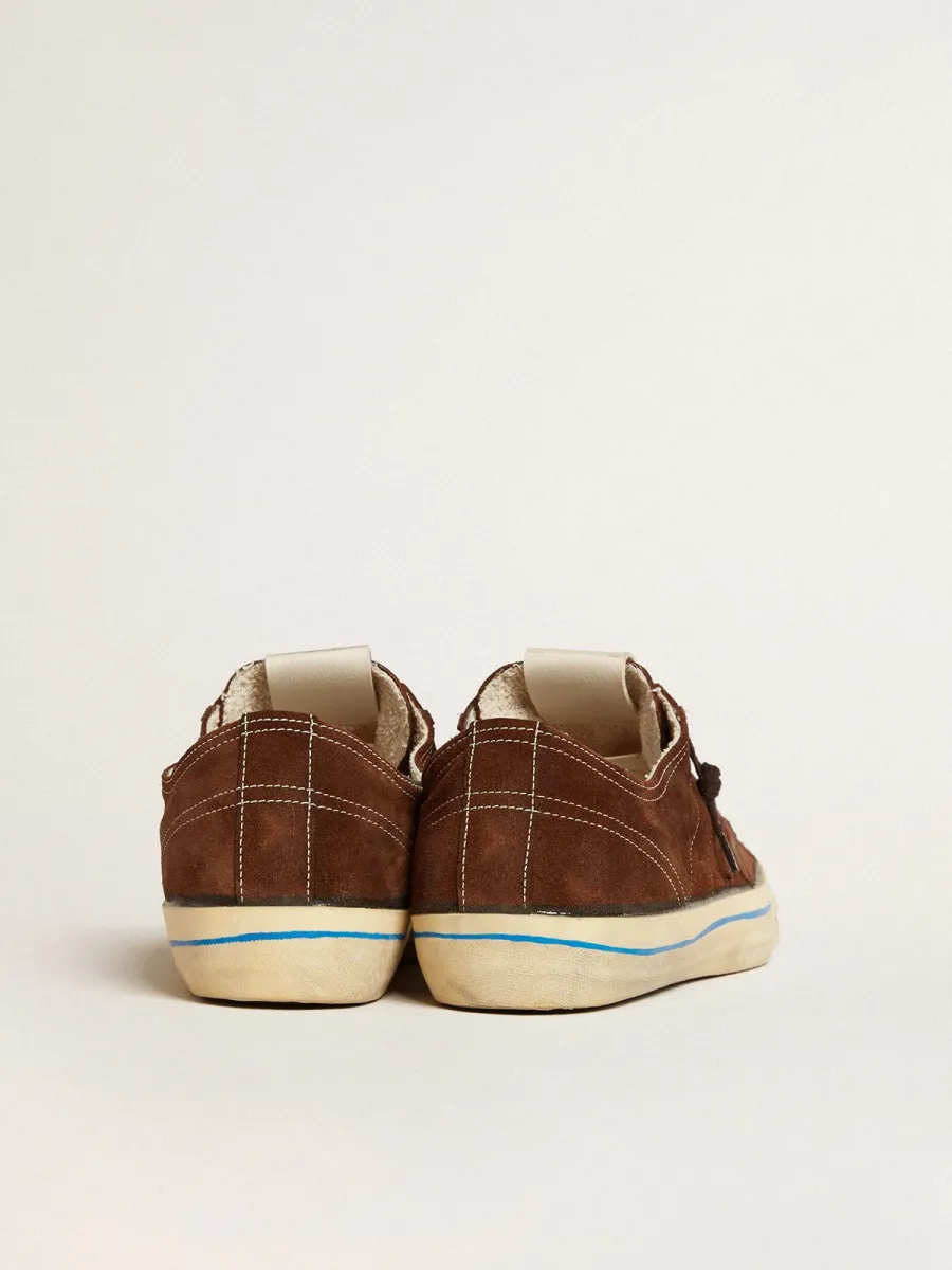 V-Star LTD Uomo in suede color marrone scuro con stella ton sur ton