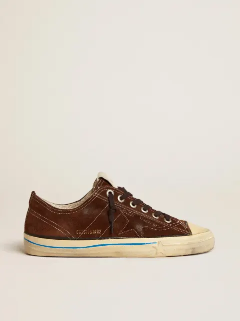 V-Star LTD Uomo in suede color marrone scuro con stella ton sur ton