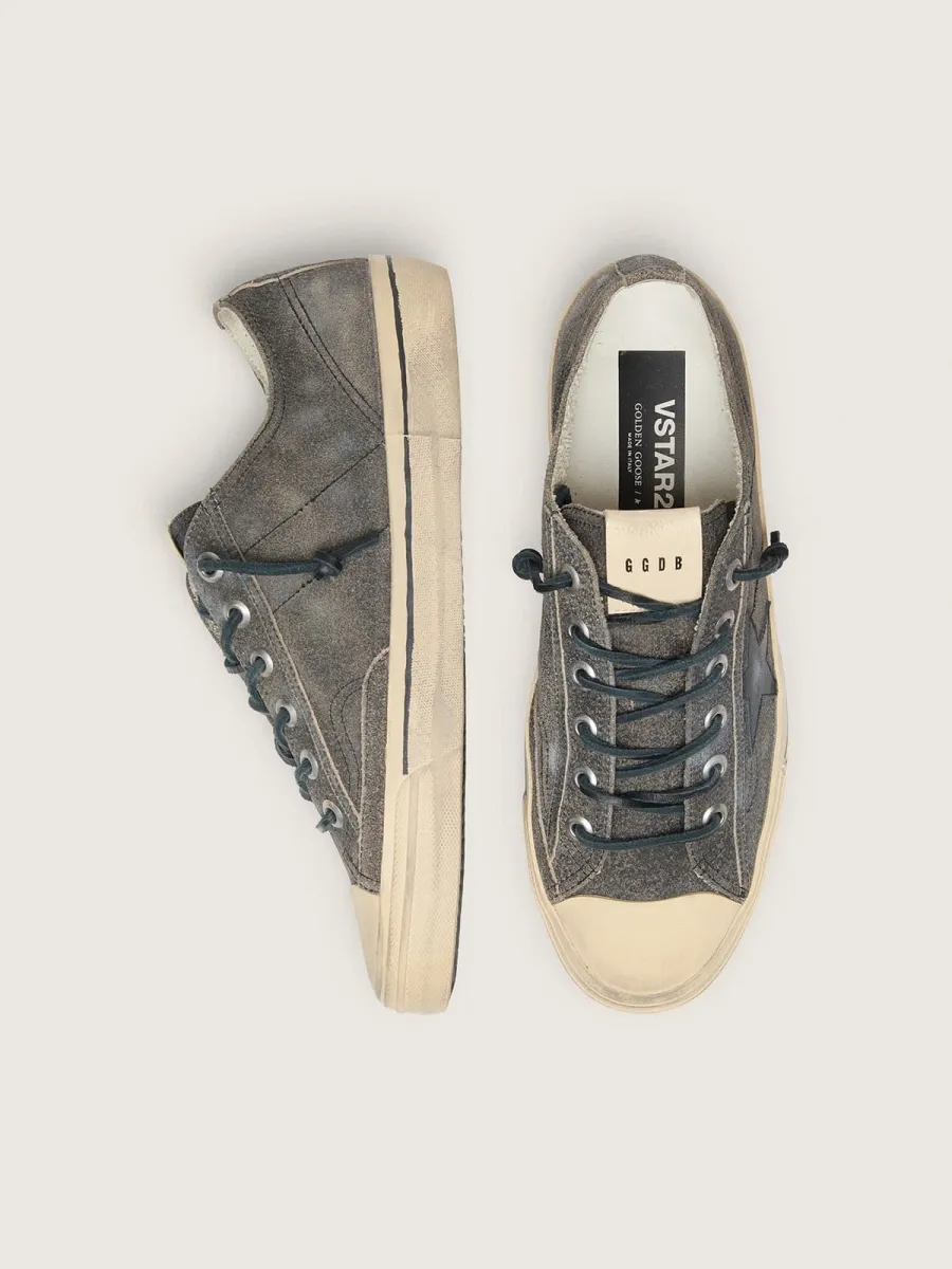 V-Star Uomo in suede nero con stella in pelle nera