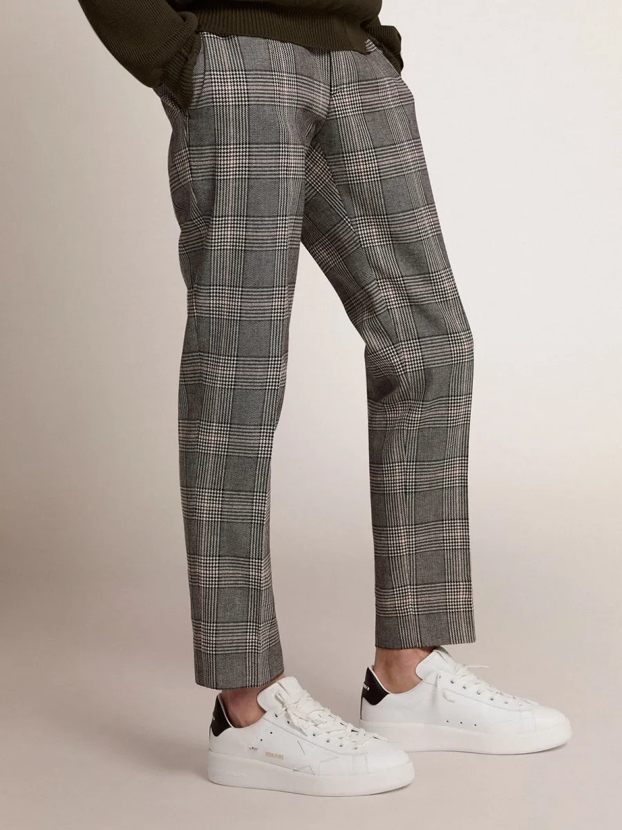 Purestar Uomo con stella in pelle bianca e talloncino in pelle nero