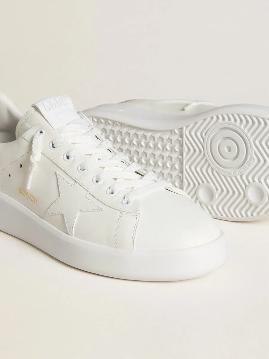 Purestar Uomo con stella in pelle e talloncino in pelle con stampa cocco