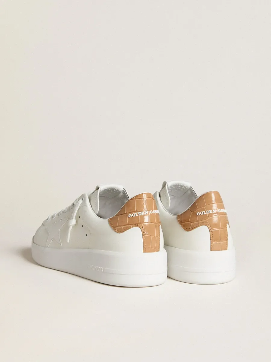 Purestar Uomo con stella in pelle e talloncino in pelle con stampa cocco