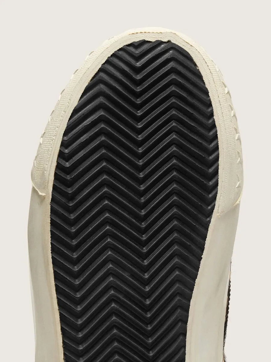 VCE Penstar Uomo in cavallino leopardato con talloncino in pelle nera