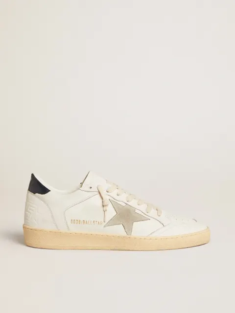 Ball Star con stella in suede ghiaccio e talloncino in pelle blu