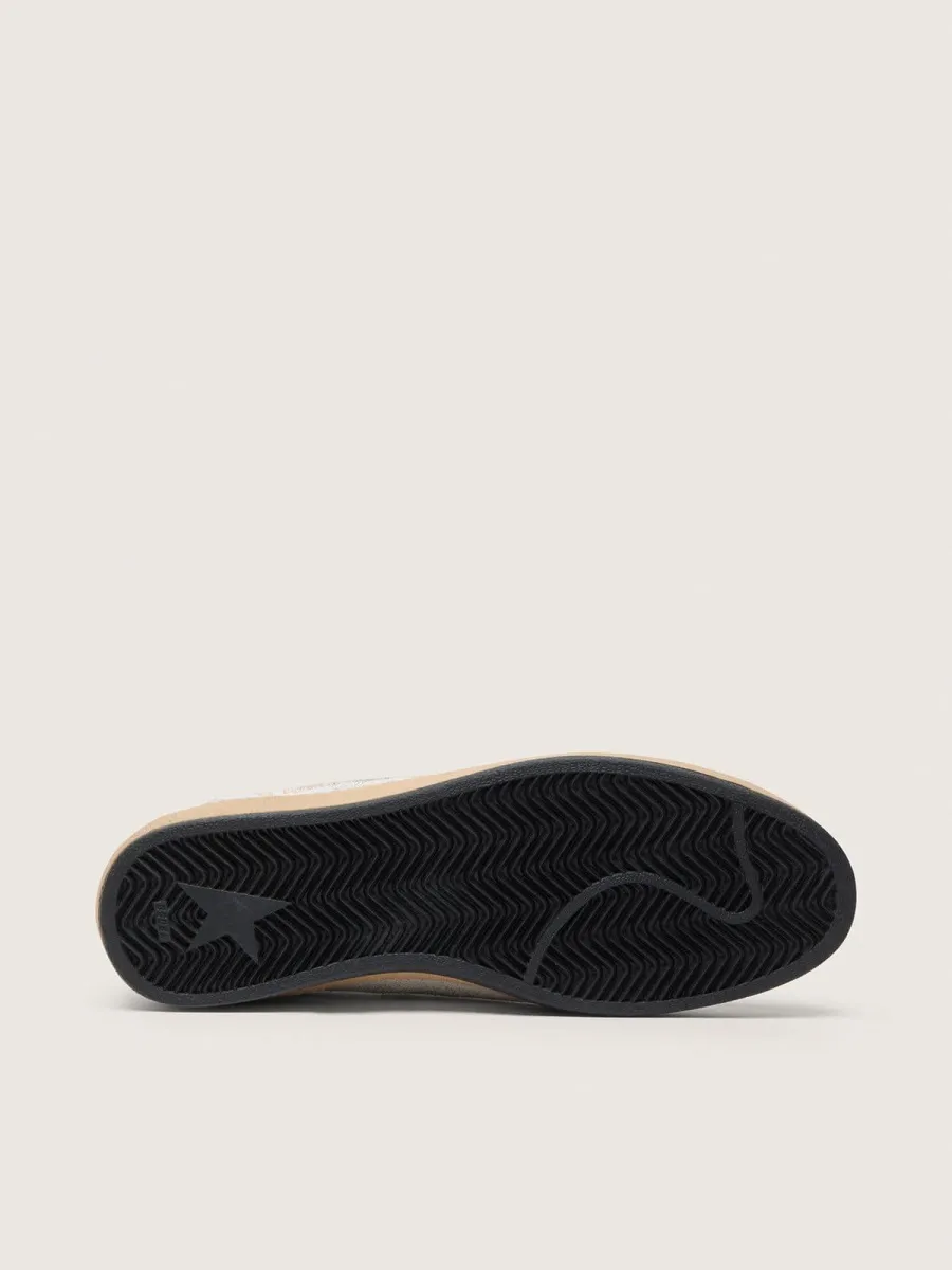 Ball Star Uomo con stella in pelle laminata e talloncino in pelle grigia