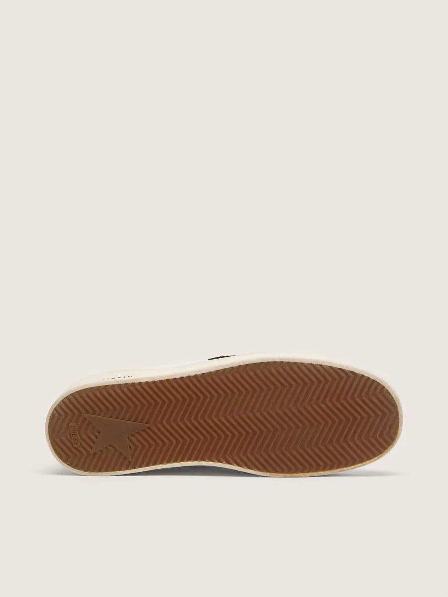 Stardan Uomo in rete bianca con stella in suede nero