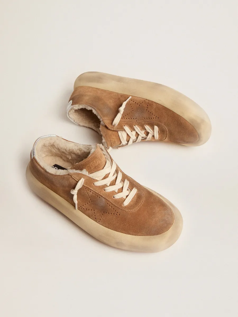 Space-Star Uomo in suede tabacco e fodera in shearling