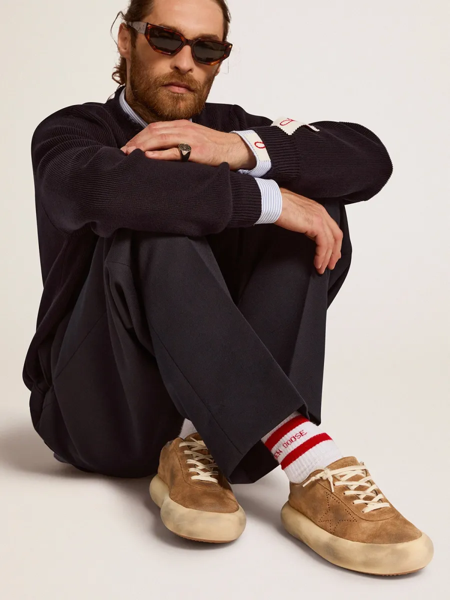 Space-Star Uomo in suede tabacco e fodera in shearling
