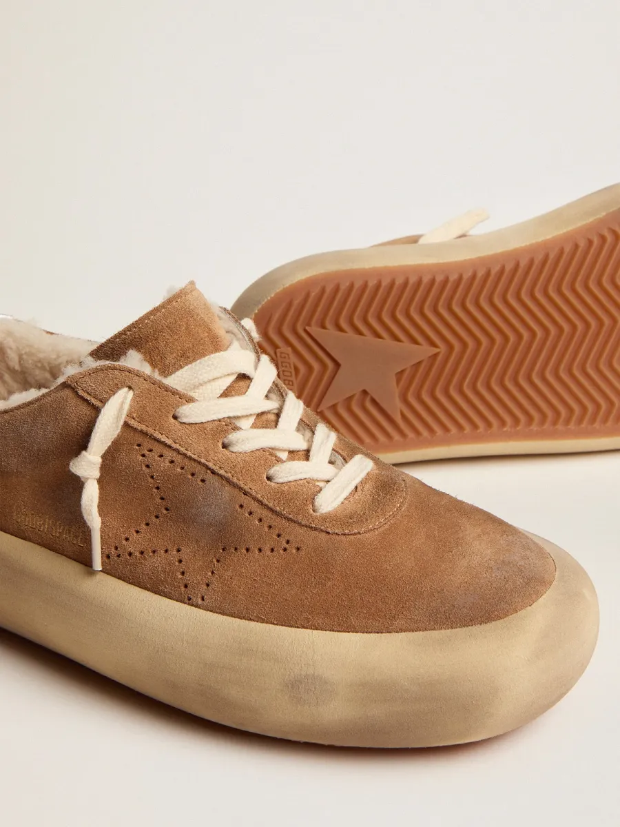 Space-Star Uomo in suede tabacco e fodera in shearling