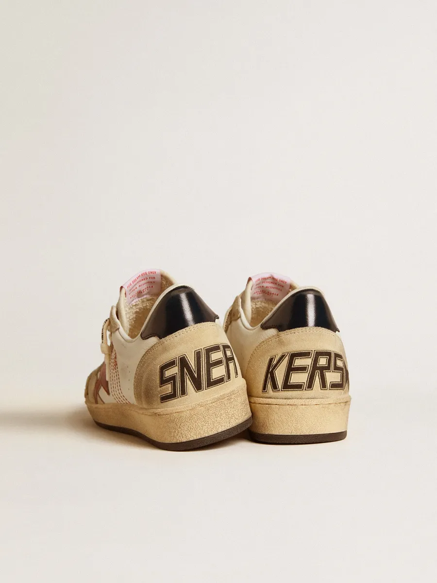 Ball Star LTD Uomo in nappa con stella in pelle rossa e talloncino in pelle