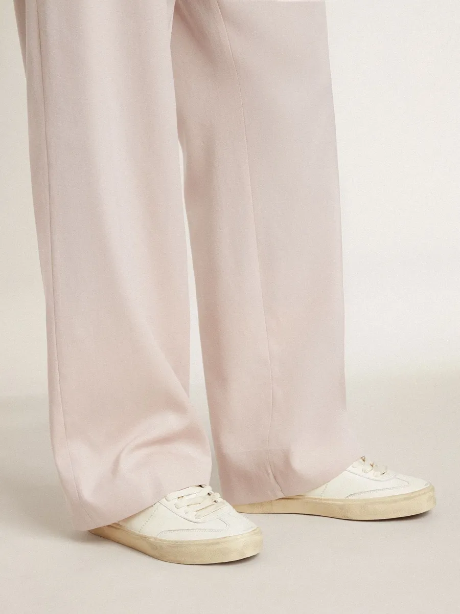 Soul Star in nappa bianca con talloncino in pelle bianca