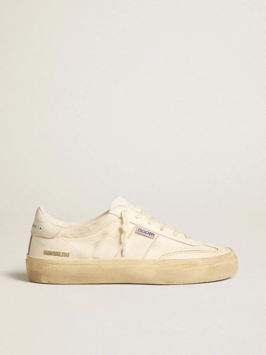 Soul Star in nappa bianca con talloncino in pelle bianca