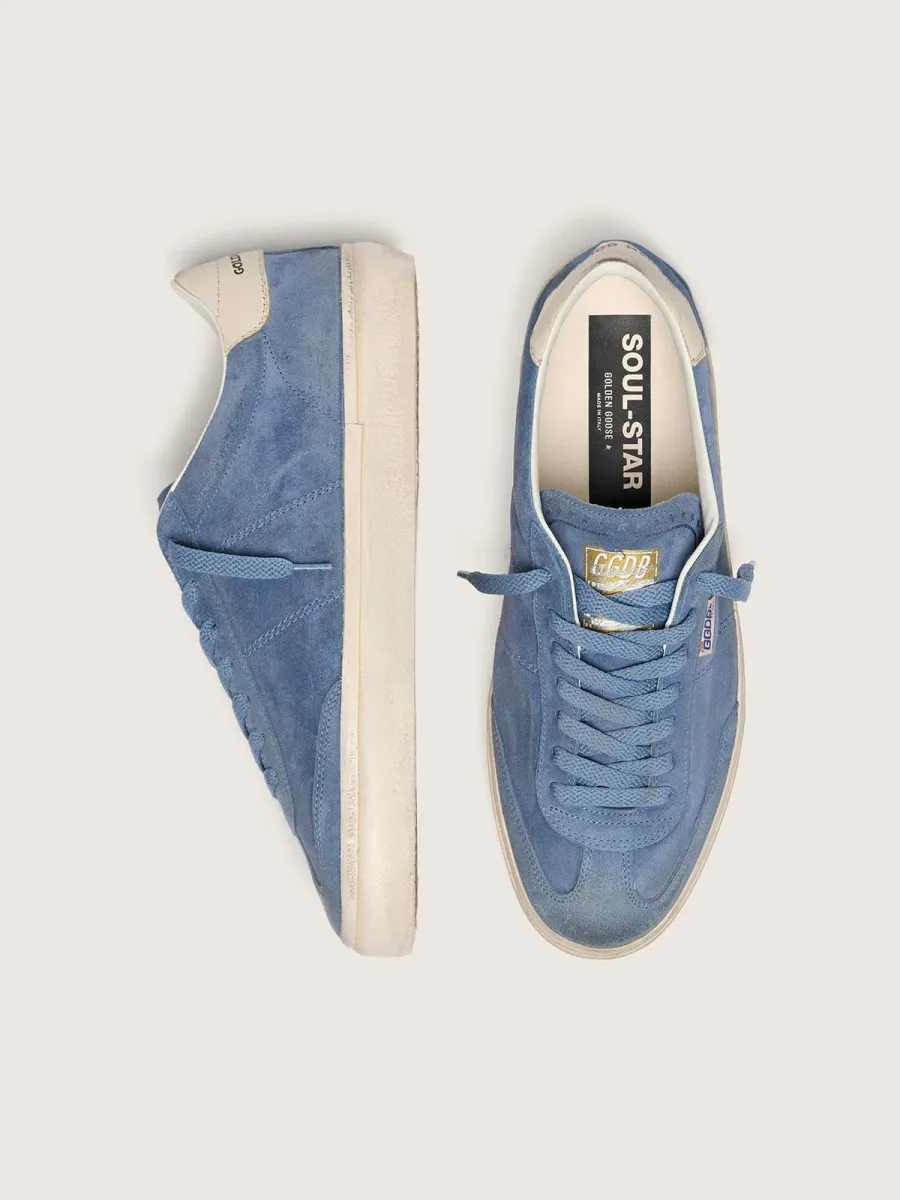 Soul Star uomo in suede blu denim
