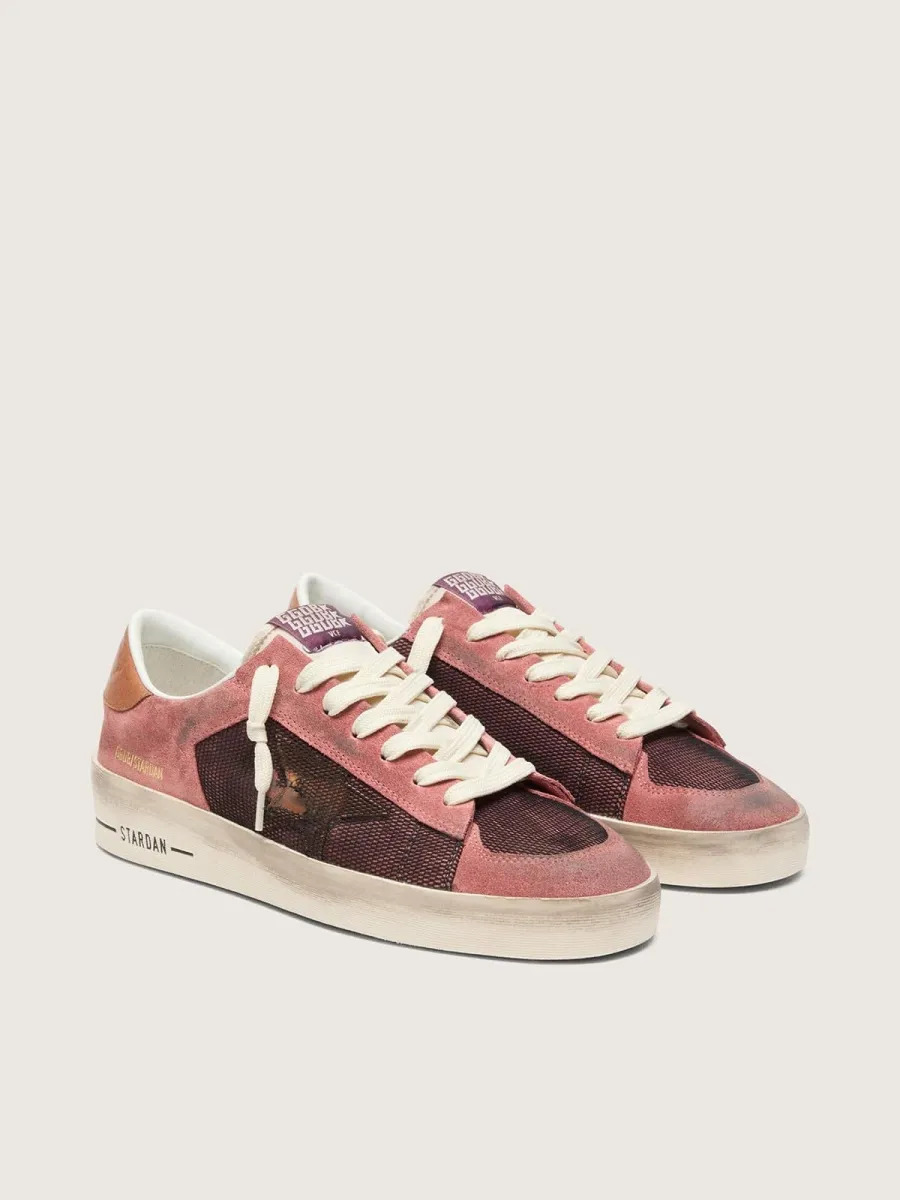 Stardan uomo in suede rosa con stella beige