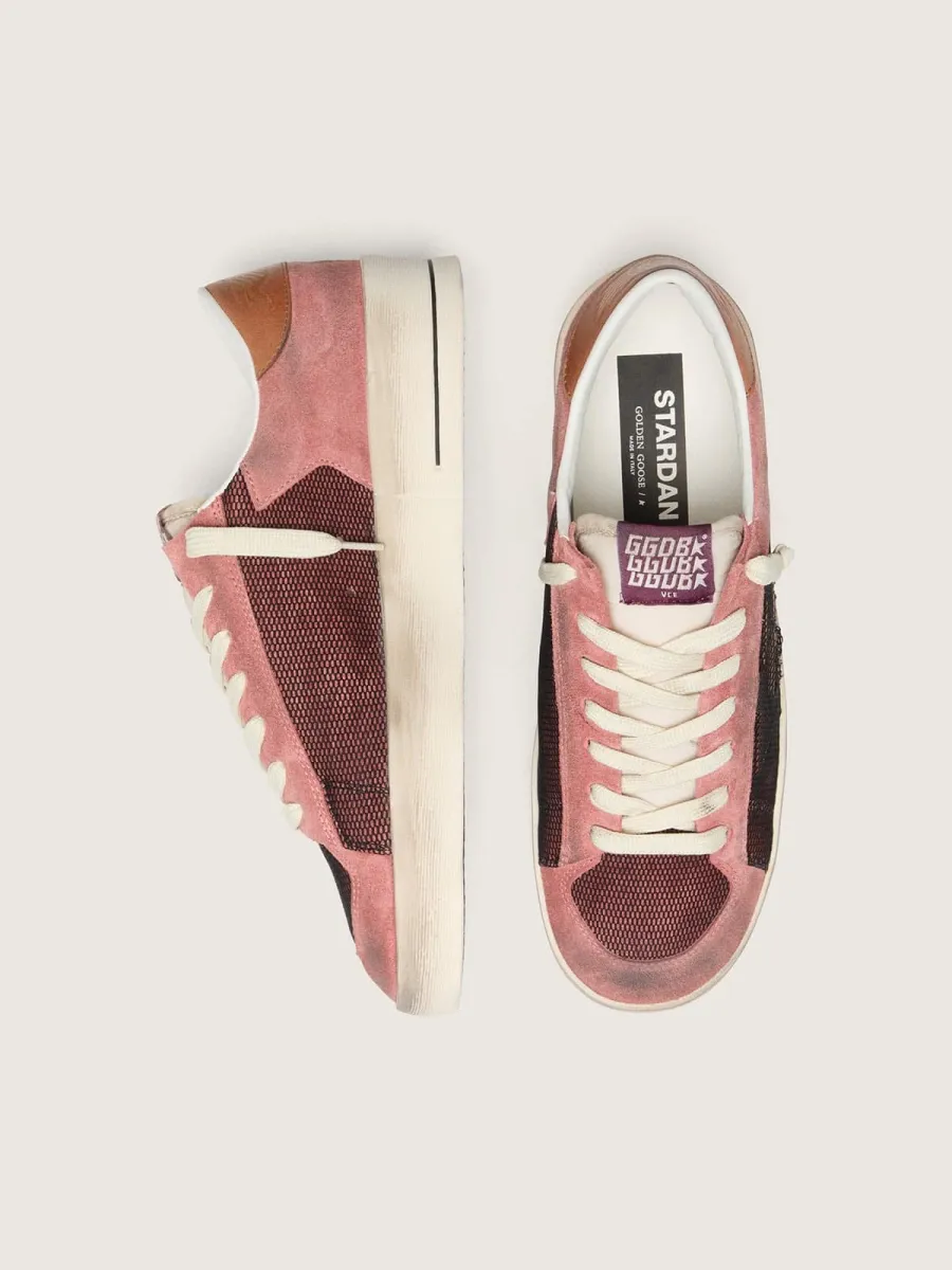 Stardan uomo in suede rosa con stella beige