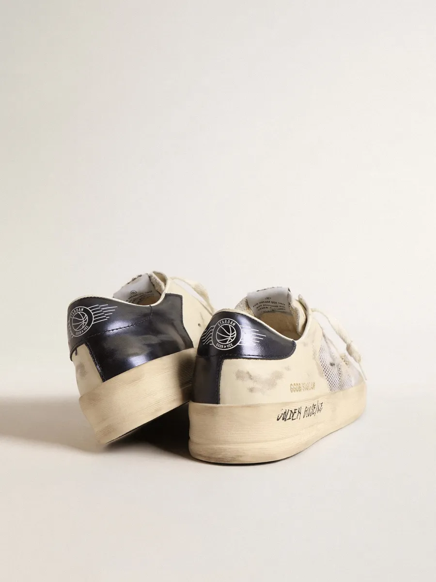 Stardan in pelle e rete bianche con stella in pelle bianca