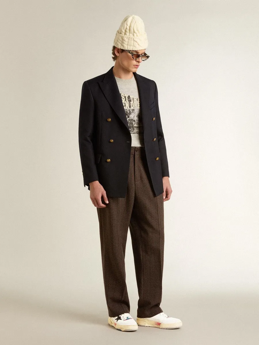 Forty2 Uomo con stella nera e talloncino in pelle laminata argento